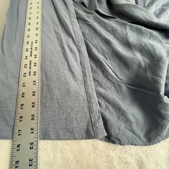 Garnet Hill Womens XL Gray Draped Front Cardigan Sweater Knit Organic Cotton - Picture 8 of 8